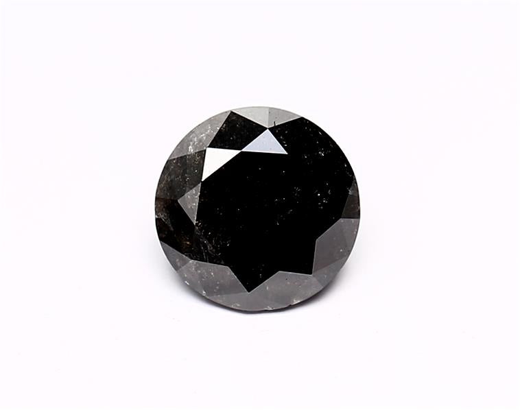 1.15 Carat Natural Black Round Diamond GIA