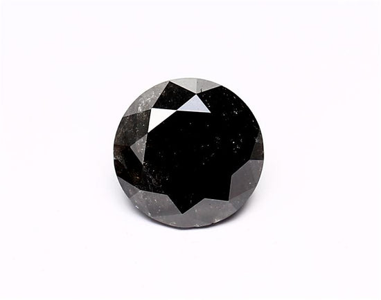 1.15 Carat Natural Black Round Diamond GIA