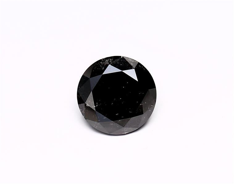 1.4 Carat Natural Black Round Diamond GIA
