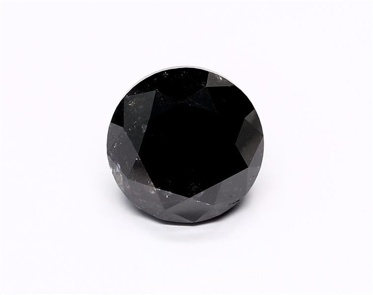 5.05 Carat Black Round Diamond