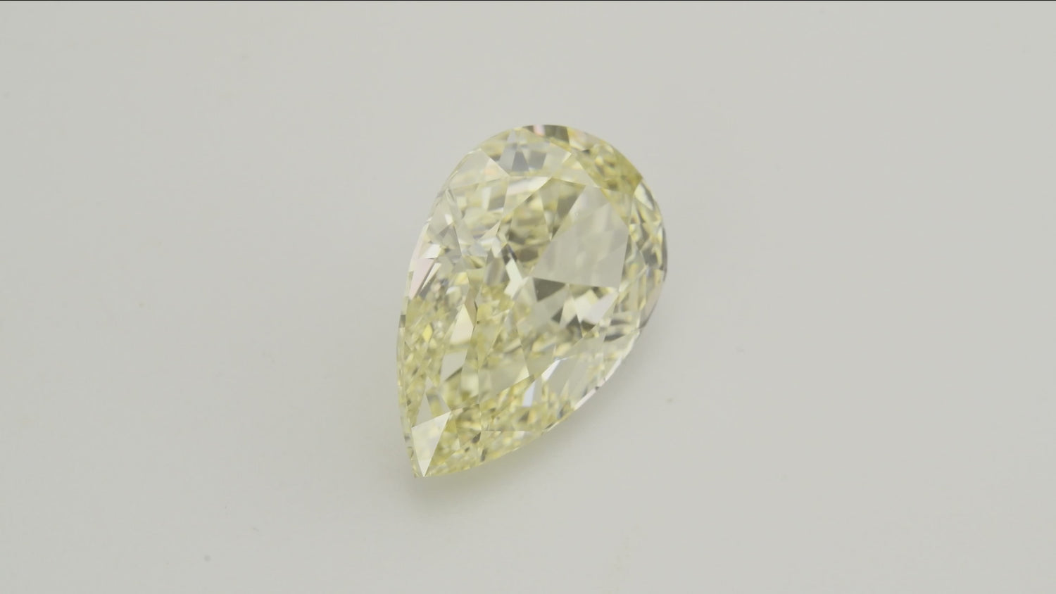 6.04 Carat Light Yellow Pear Diamond VVS1