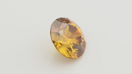 0.39 Carat Fancy Deep Brownish Yellowish Orange Round Diamond SI2 GIA