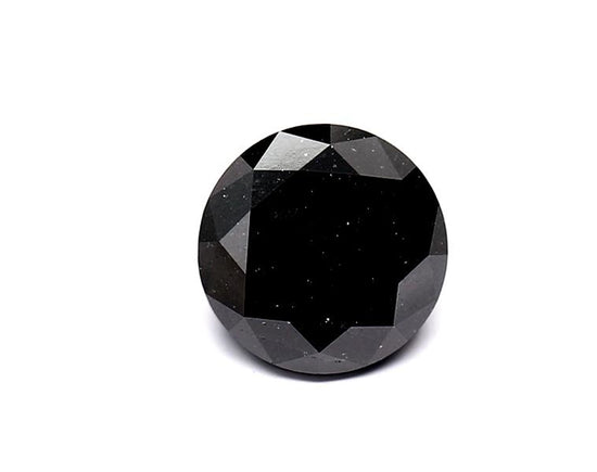 2.25 Carat Natural Black Round Diamond GIA