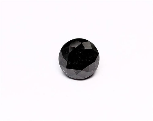 1.98 Carat Natural Black Round Diamond GIA
