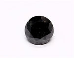 0.88 Carat Natural Black Round Diamond GIA