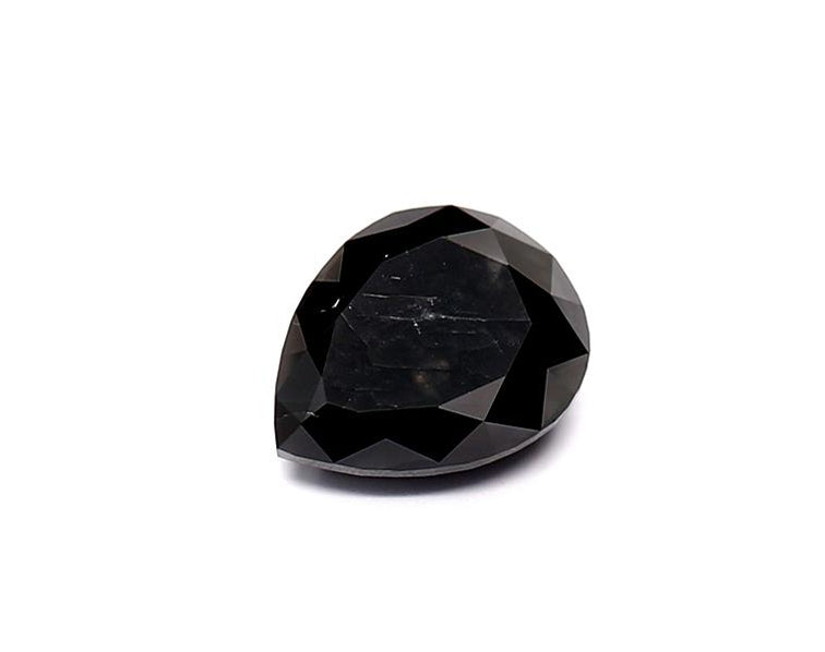 1.36 Carat Natural Black Pear Diamond GIA