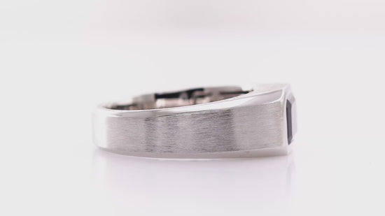 Natural Fancy Black Emerald Men's Ring