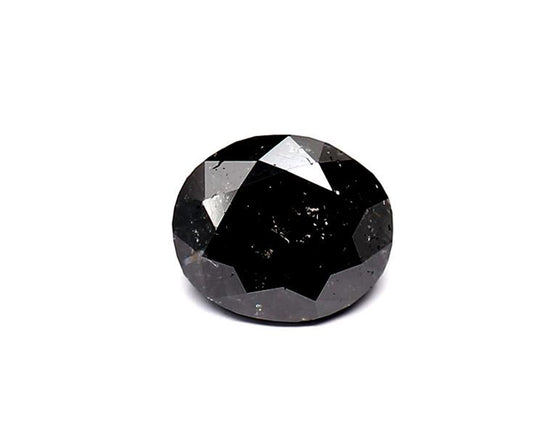 1.17 Carat Natural Black Oval Diamond GIA