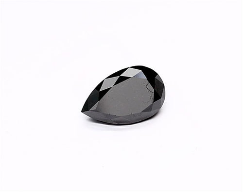 1.03 Carat Natural Black Pear Diamond GIA