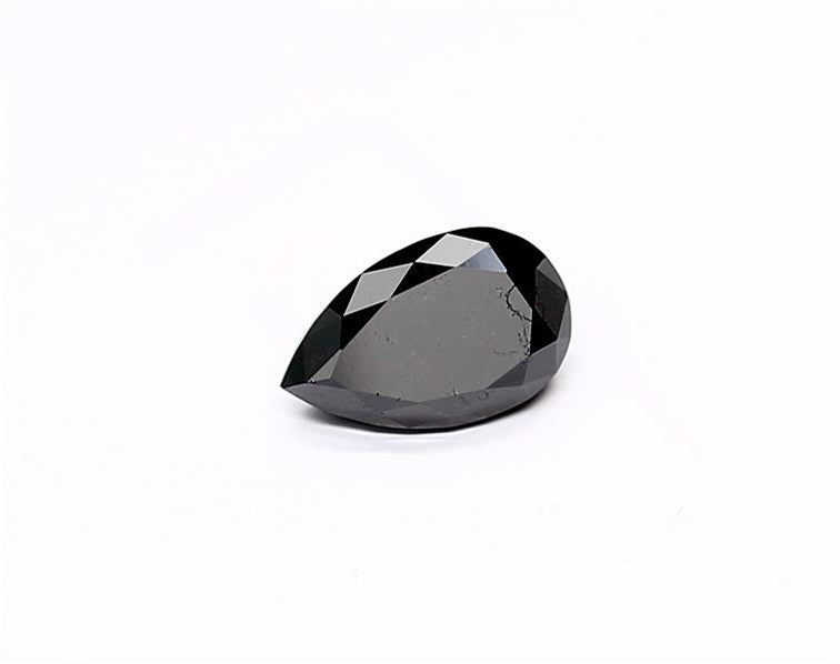 1.03 Carat Natural Black Pear Diamond GIA