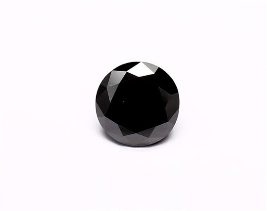 1.06 Carat Natural Black Round Diamond GIA