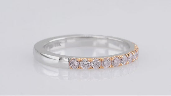 Fancy Light Pink Diamond Half Eternity Ring