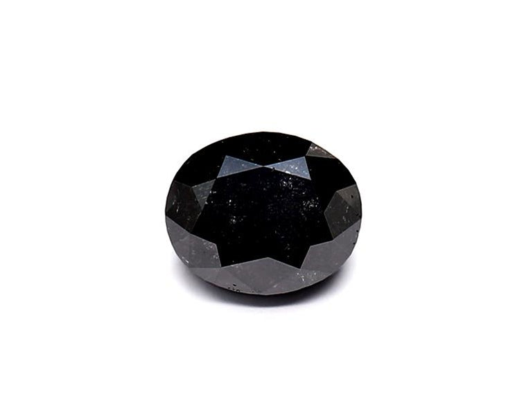 1.3 Carat Natural Black Oval Diamond GIA