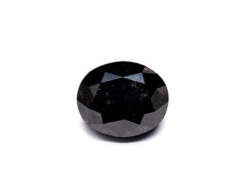 1.3 Carat Natural Black Oval Diamond GIA