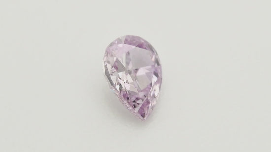 0.30 Carat Fancy Pink Purple Pear Diamond SI1 GIA