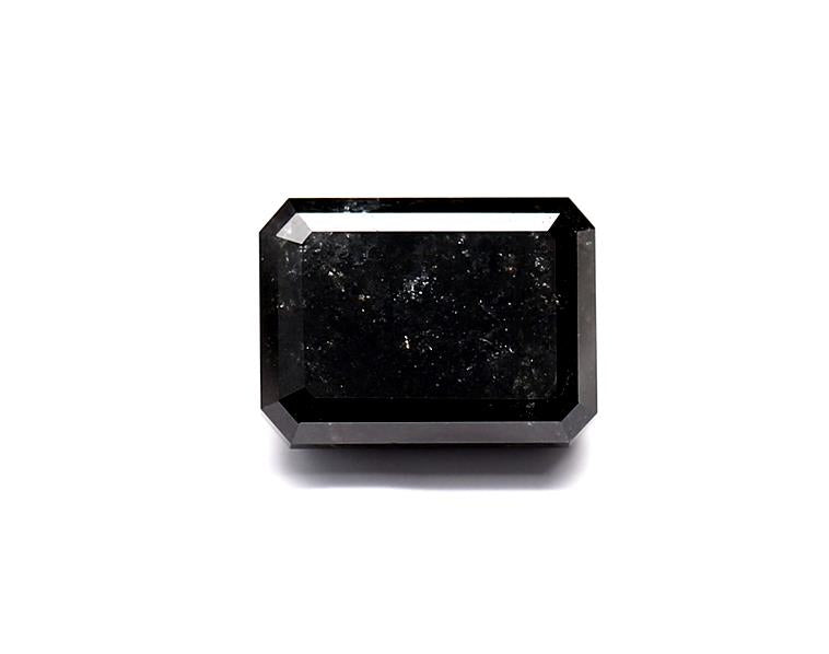 2.69 Carat Natural Black Emerald Diamond GIA