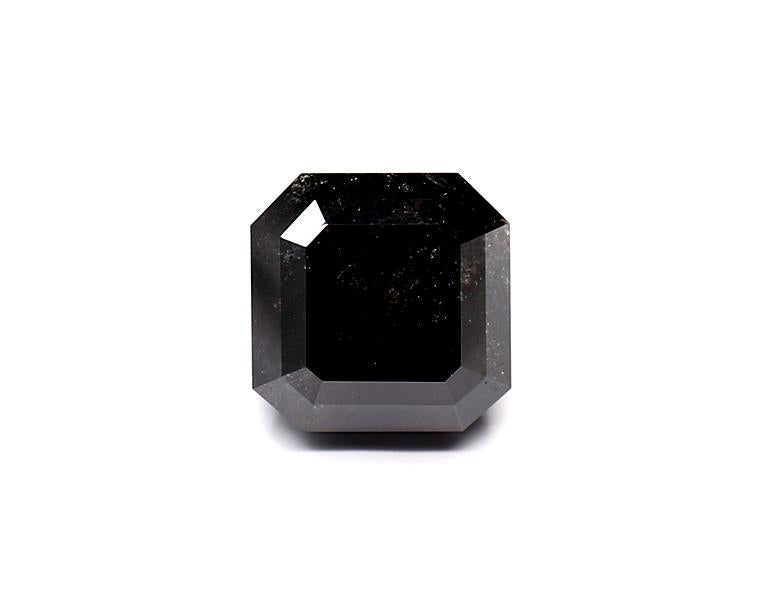 2.84 Carat Black Sq emerald Diamond