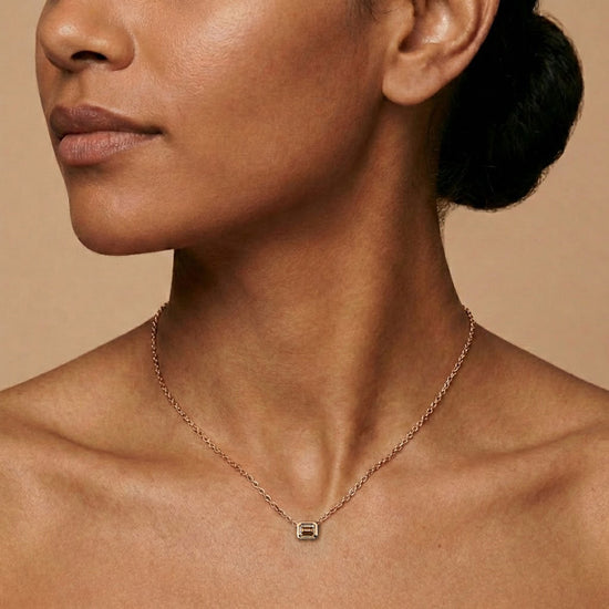 Fancy Brown Diamond Solitaire Bezel Pendant